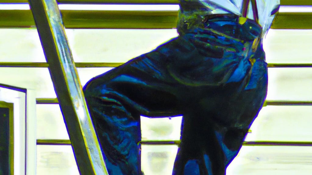 Man climbing ladder on Folsom, California home to replace roof