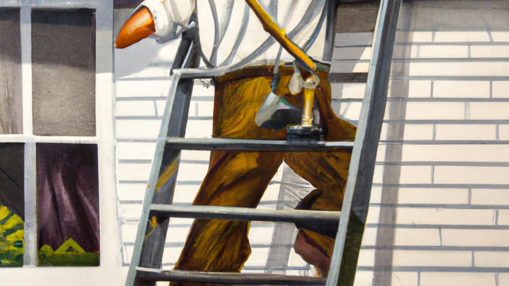 Man climbing ladder on Hercules, California home to replace roof
