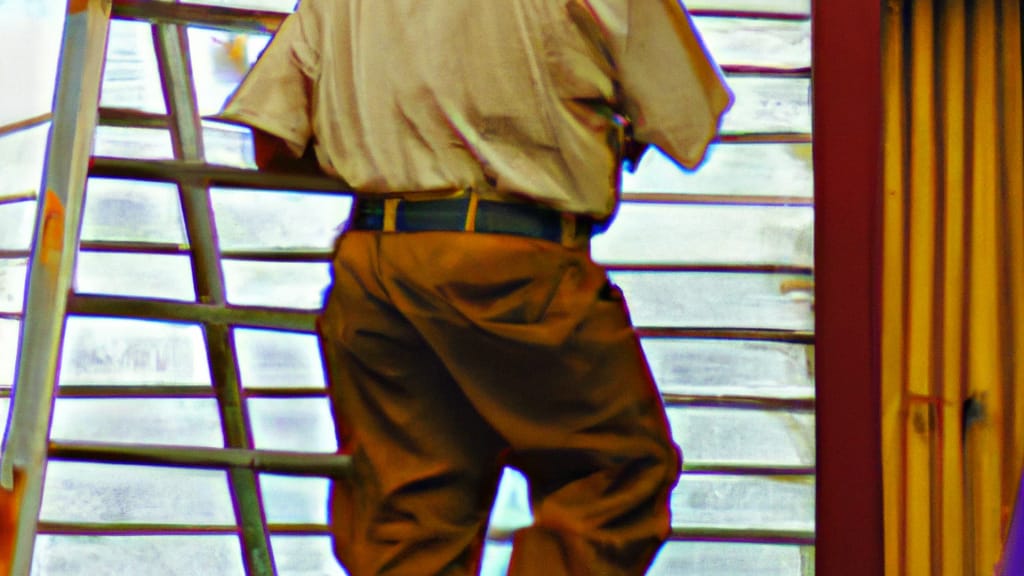 Man climbing ladder on Lockhart, Texas home to replace roof