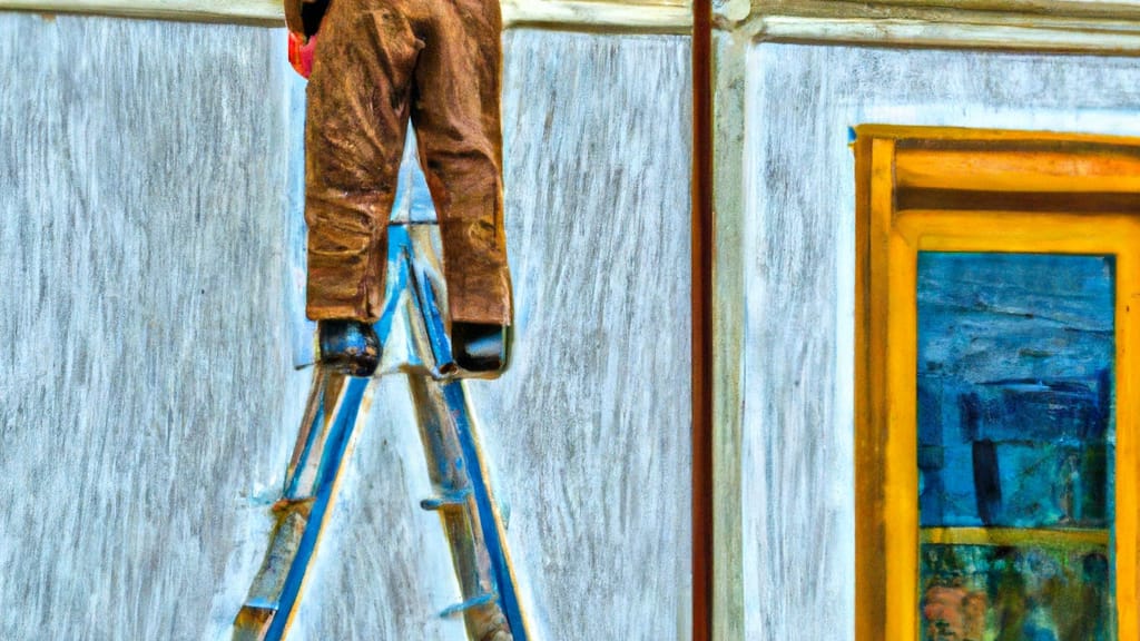 Man climbing ladder on Magna, Utah home to replace roof