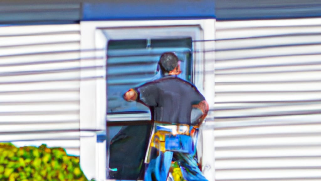 Man climbing ladder on Milpitas, California home to replace roof