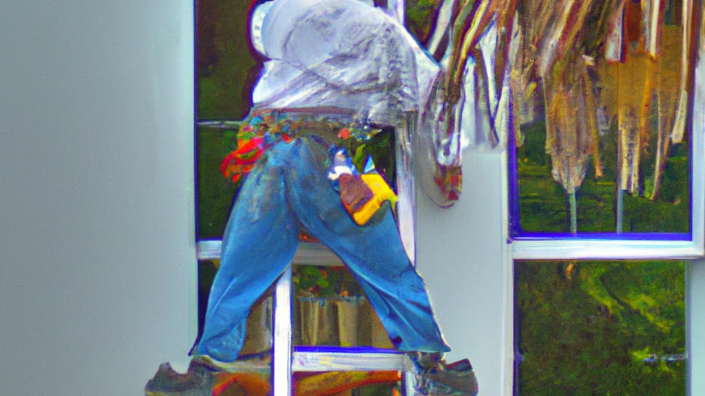Man climbing ladder on Okeechobee, Florida home to replace roof