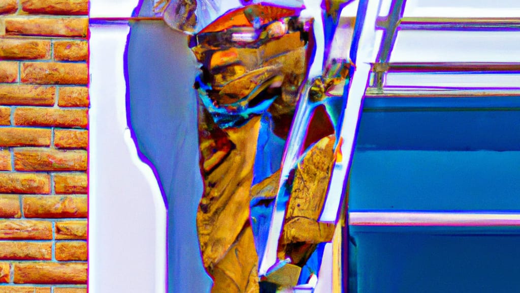 Man climbing ladder on Orem, Utah home to replace roof