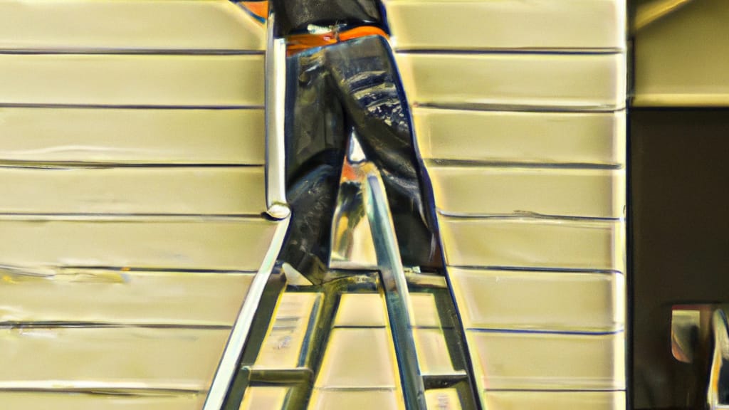 Man climbing ladder on Pharr, Texas home to replace roof