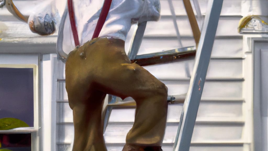 Man climbing ladder on Portage, Michigan home to replace roof