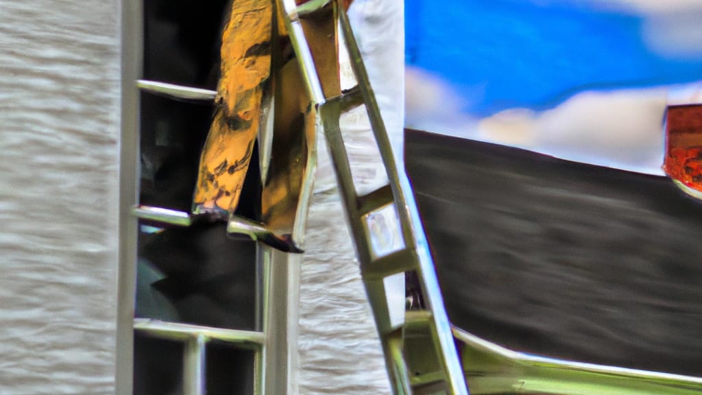 Man climbing ladder on Ravenna, Ohio home to replace roof