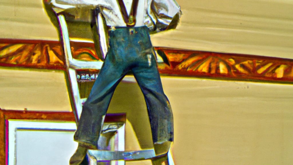 Man climbing ladder on Soledad, California home to replace roof
