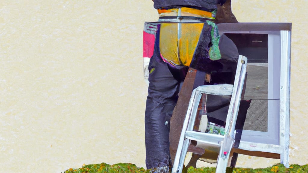 Man climbing ladder on Vista, California home to replace roof