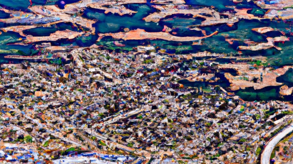 Sachse, Texas painted from the sky