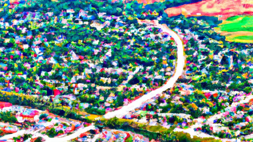 Saint Ann, Missouri painted from the sky