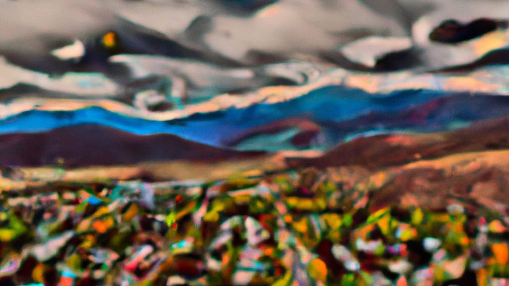Salida, Colorado painted from the sky