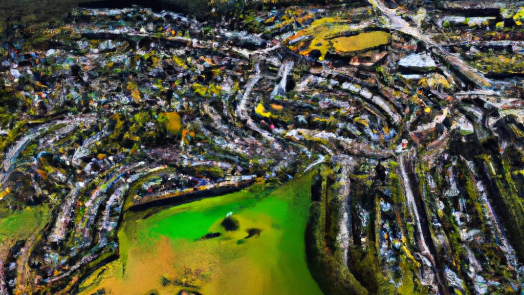 Sammamish, Washington painted from the sky