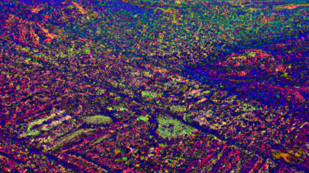 San Dimas, California painted from the sky