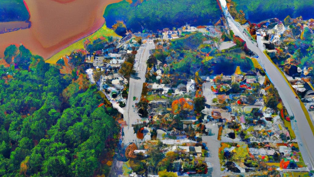 Sandersville, Georgia painted from the sky