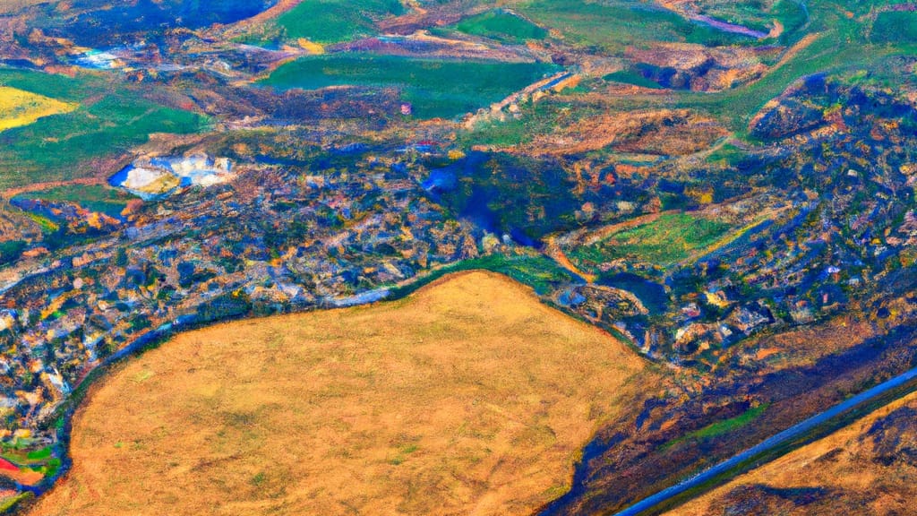 Santa Maria, California painted from the sky