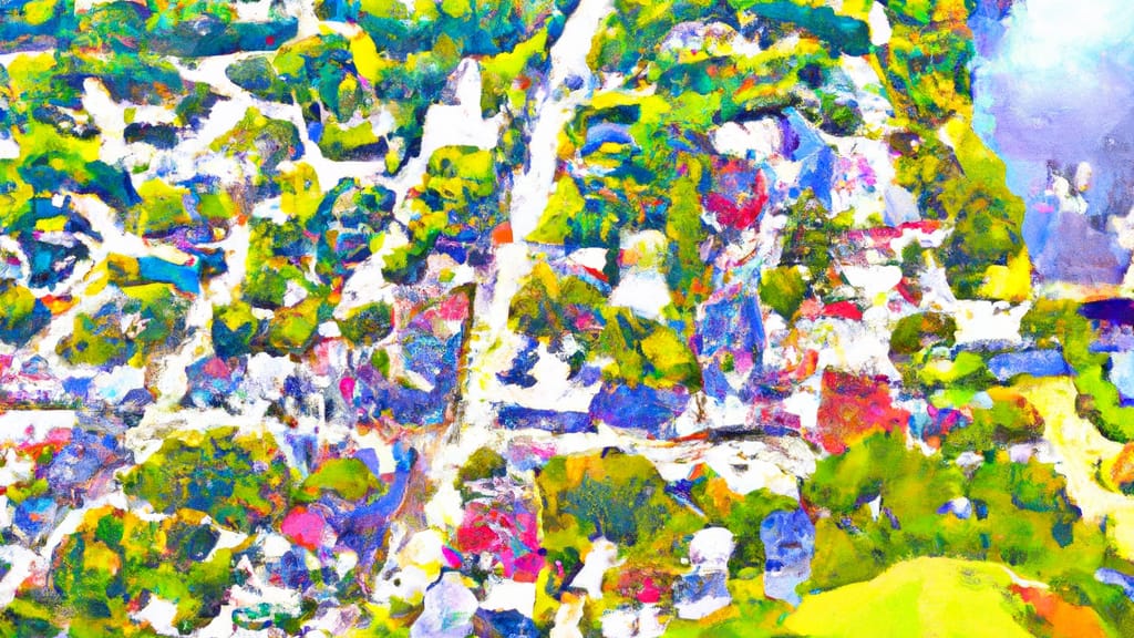 Saugerties, New York painted from the sky