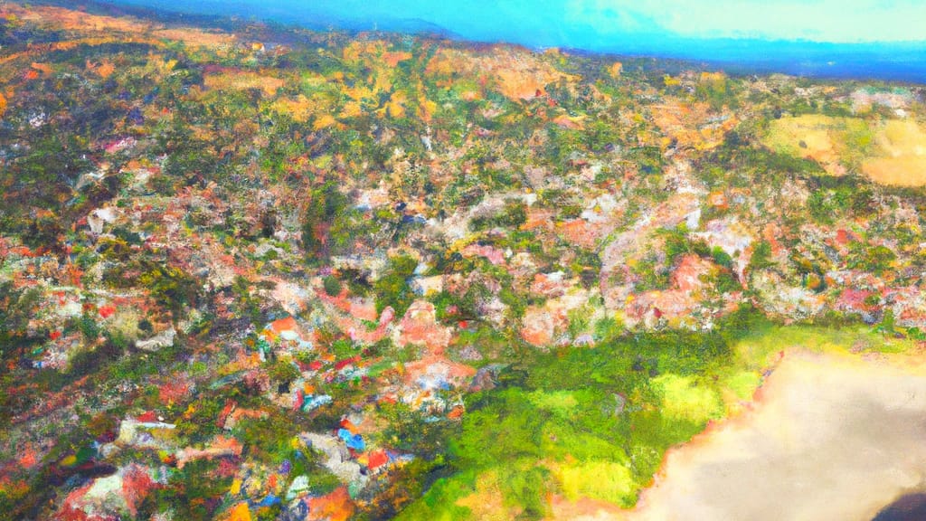 Solana Beach, California painted from the sky