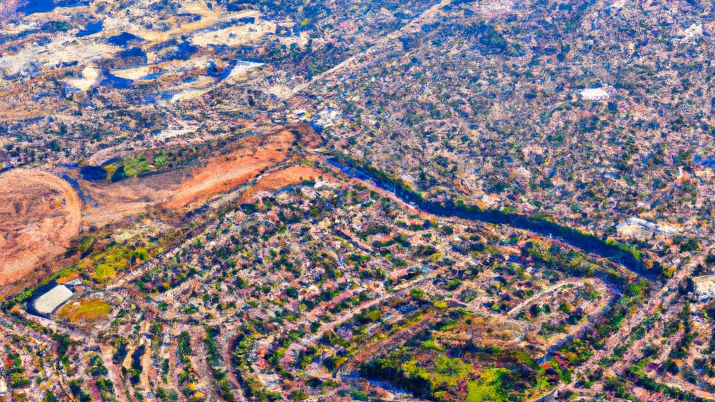 South Gate, California painted from the sky