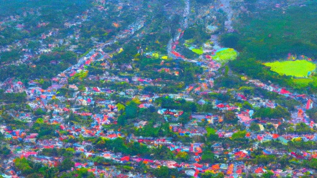 South Plainfield, New Jersey painted from the sky