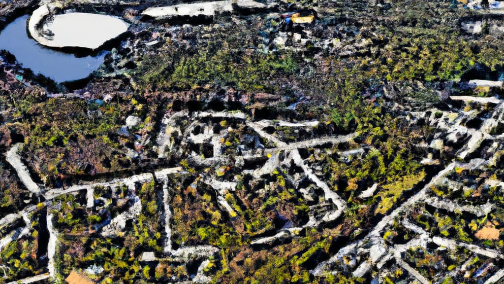 Spring Hill, Florida painted from the sky