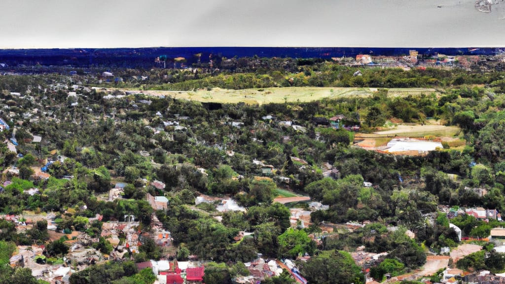 Spring, Texas painted from the sky