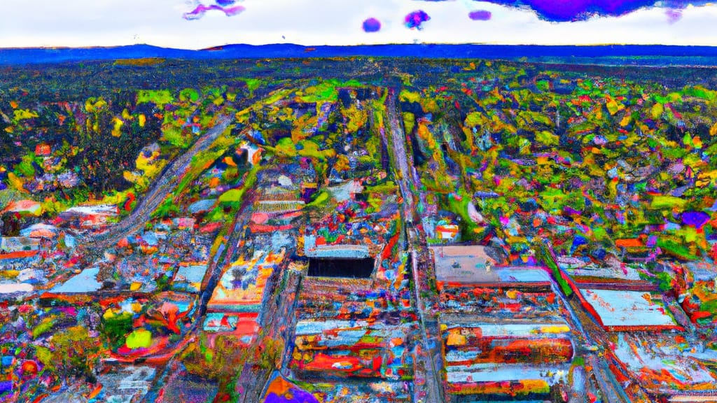 Springfield, Oregon painted from the sky