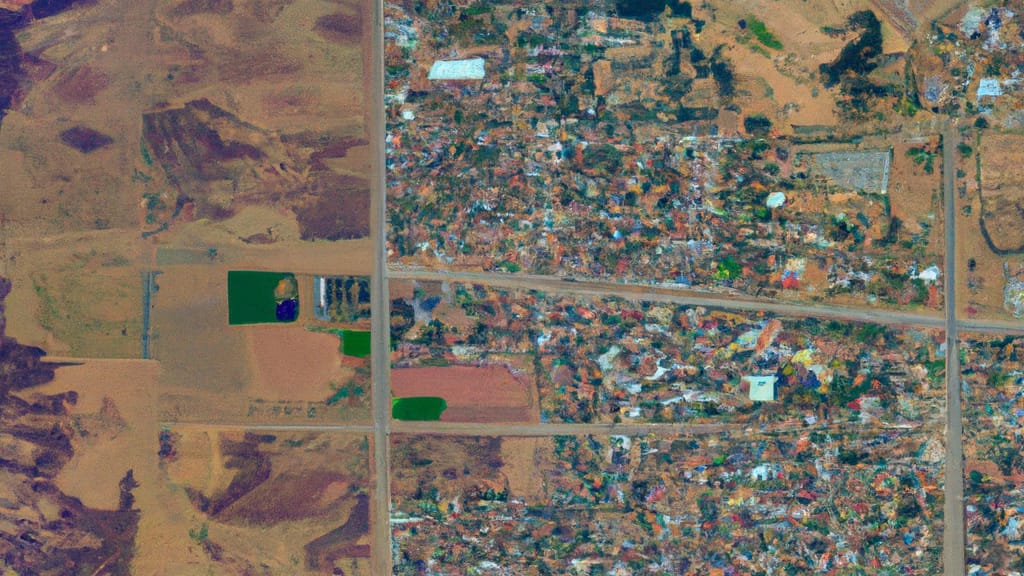 Stanfield, Arizona painted from the sky