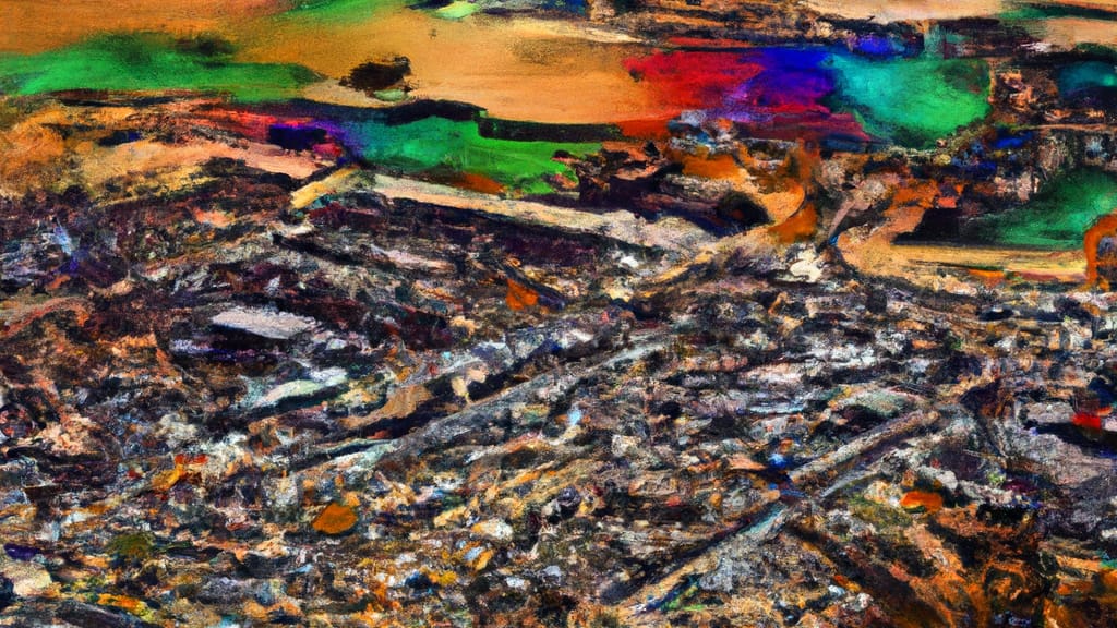 Sterling, Colorado painted from the sky