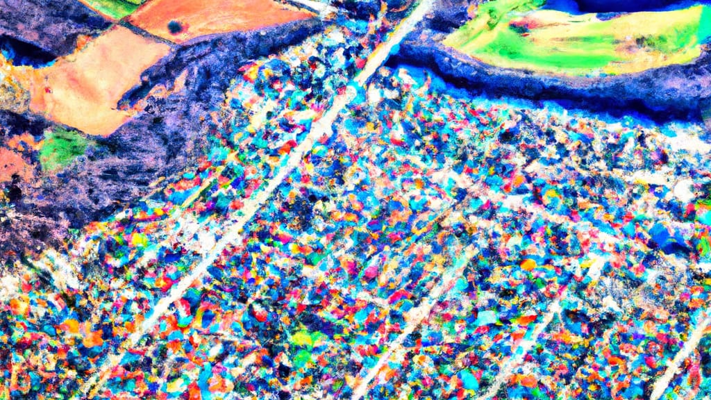 Streetsboro, Ohio painted from the sky