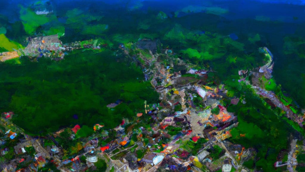 Sturgis, Michigan painted from the sky