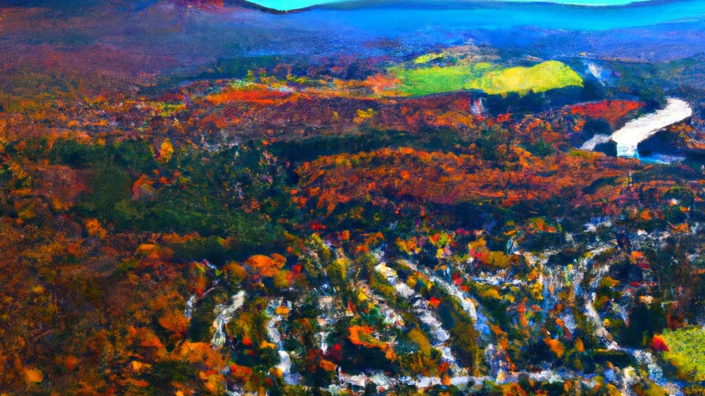 Tappan, New York painted from the sky