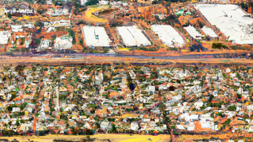 Tempe, Arizona painted from the sky