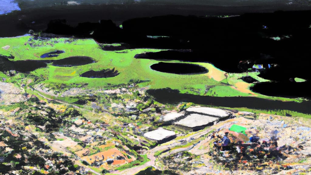 Texas City, Texas painted from the sky