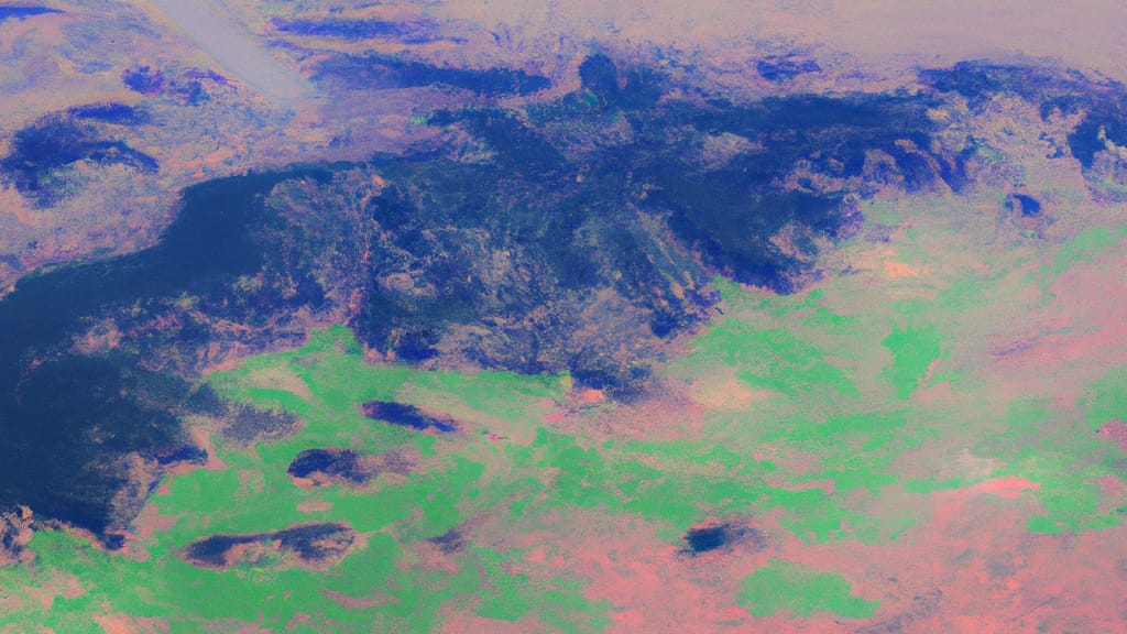 Truth Or Consequences, New Mexico painted from the sky