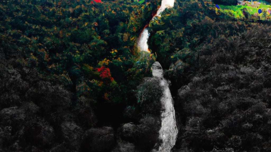 Turtle Creek, Pennsylvania painted from the sky