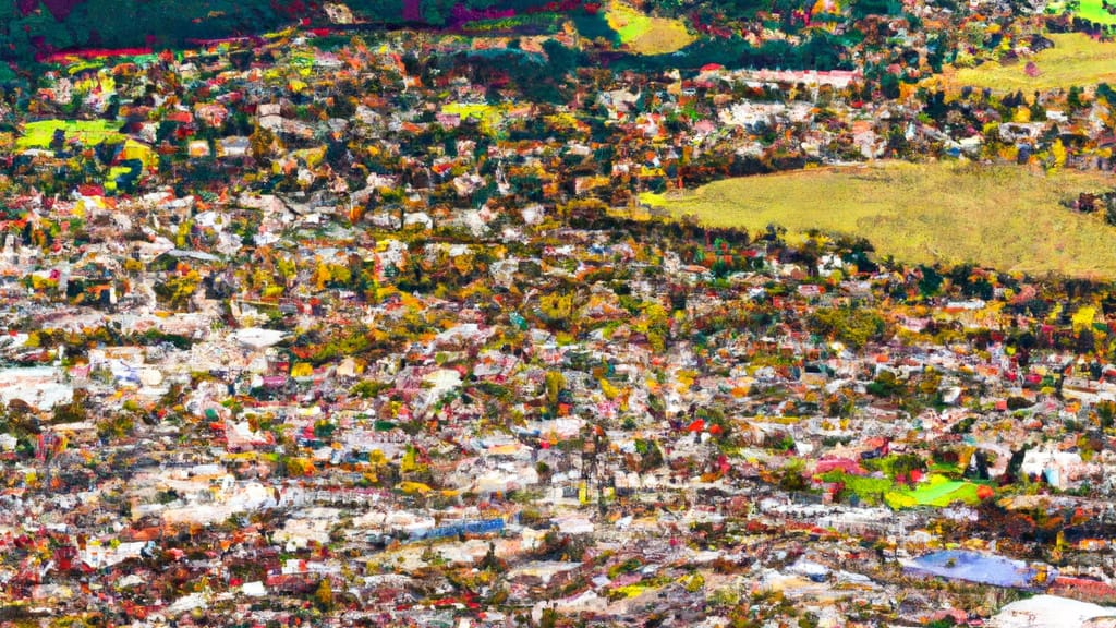 Ukiah, California painted from the sky