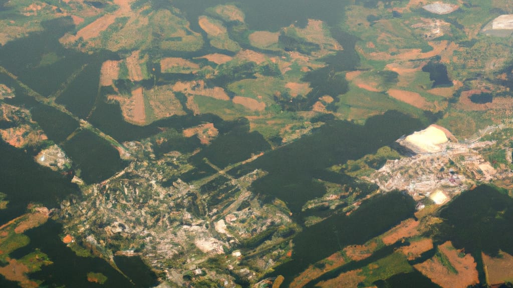 Union, Missouri painted from the sky