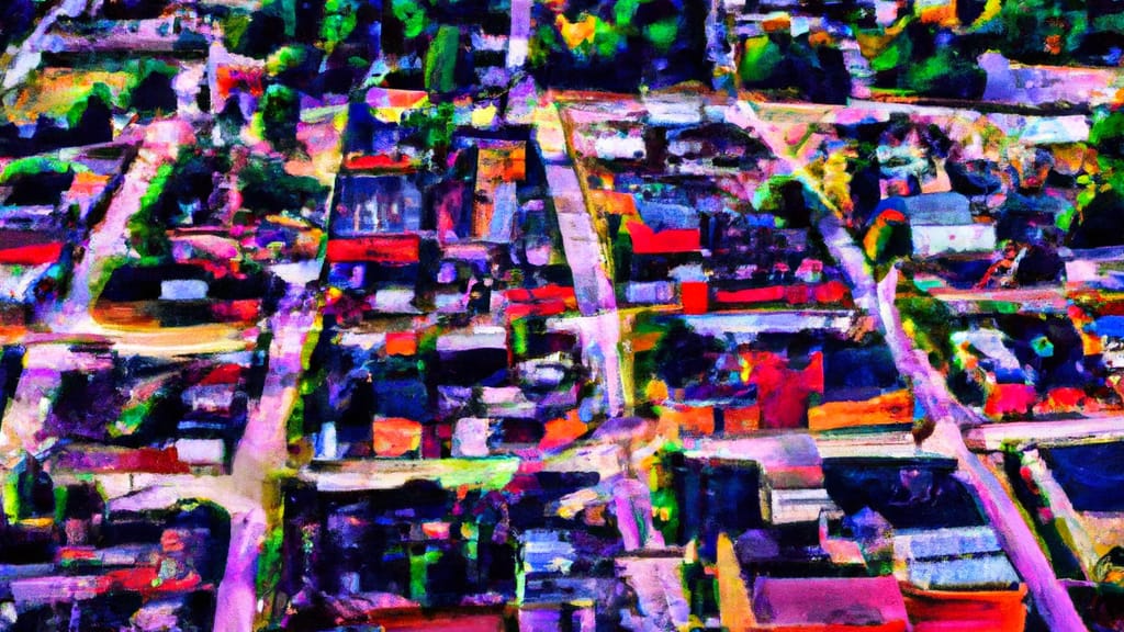 Valparaiso, Indiana painted from the sky