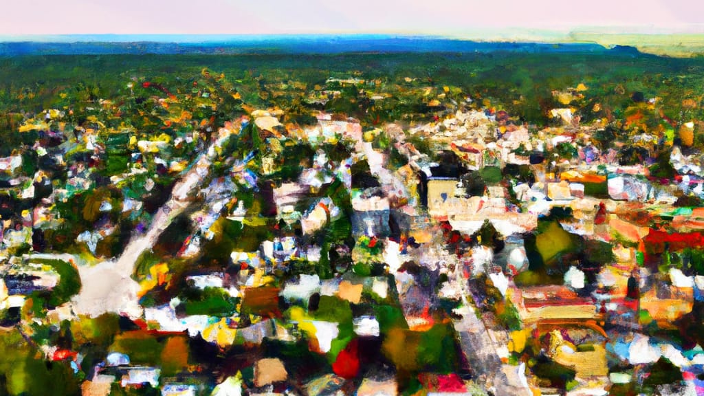 Vandalia, Ohio painted from the sky