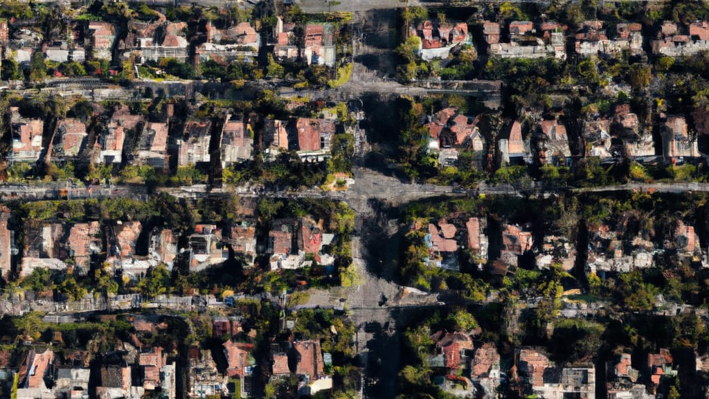 Villa Park, California painted from the sky