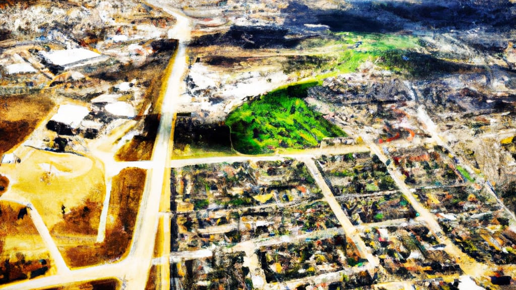 Waco, Texas painted from the sky