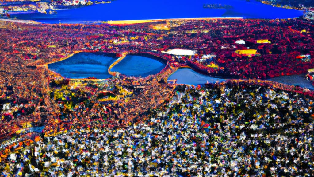 Wantagh, New York painted from the sky