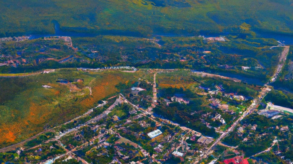 Wasilla, Alaska painted from the sky