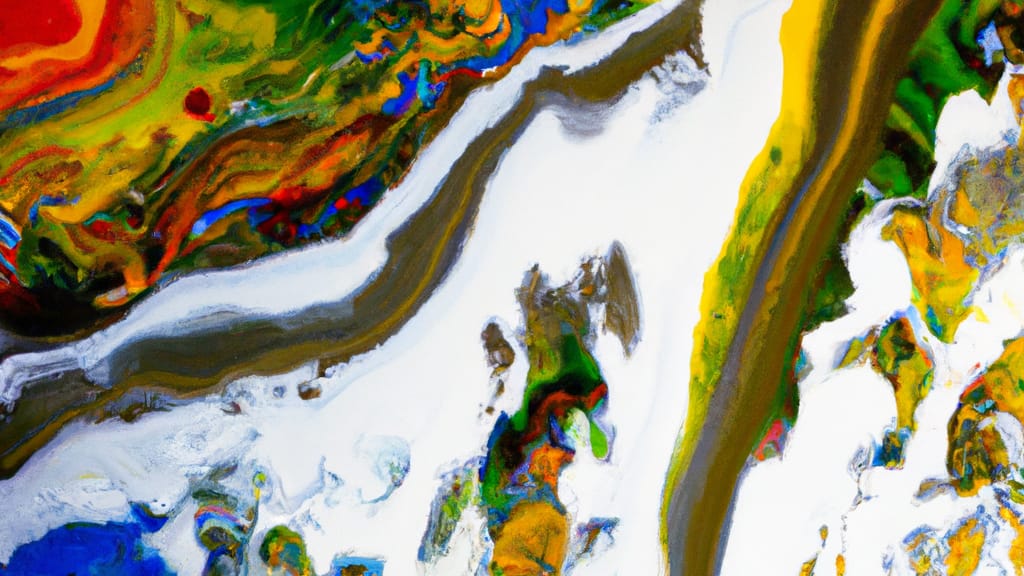 Waterford, California painted from the sky