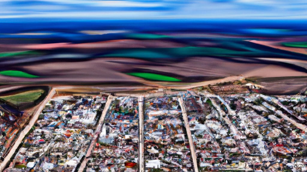 Watonga, Oklahoma painted from the sky