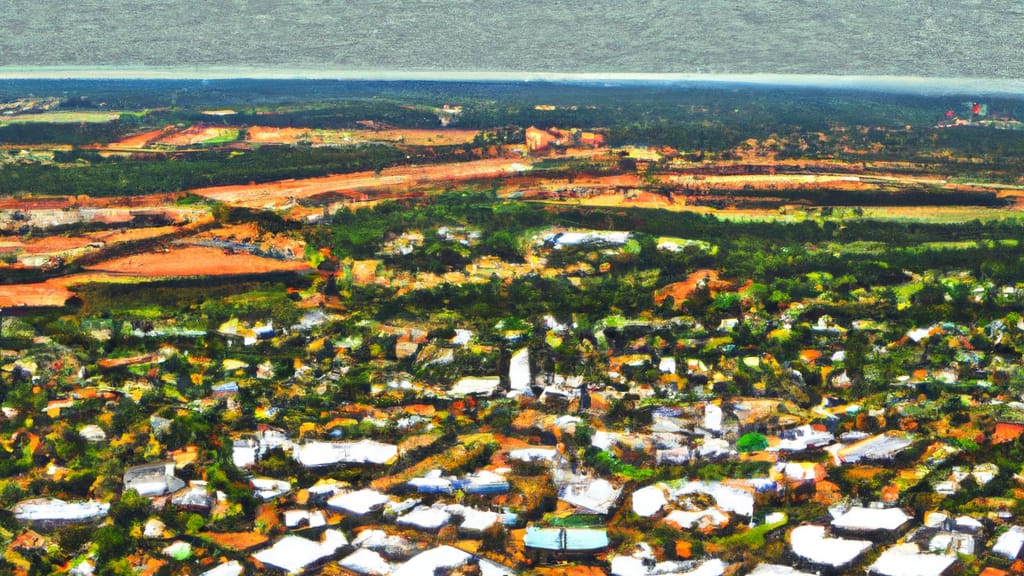 Weatherford, Texas painted from the sky