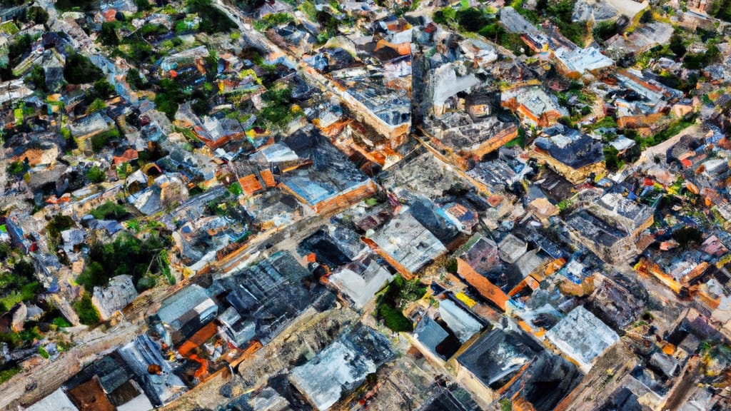 Westfield, Indiana painted from the sky