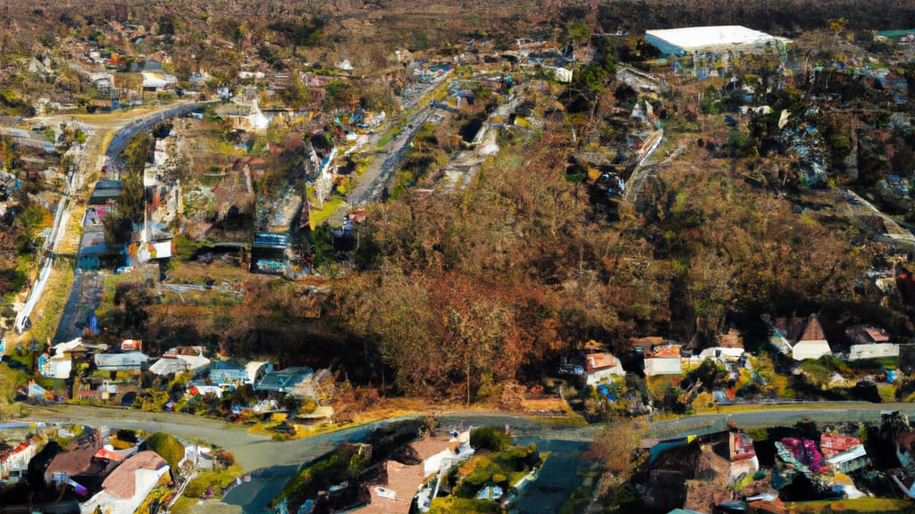 Westminster, Maryland painted from the sky