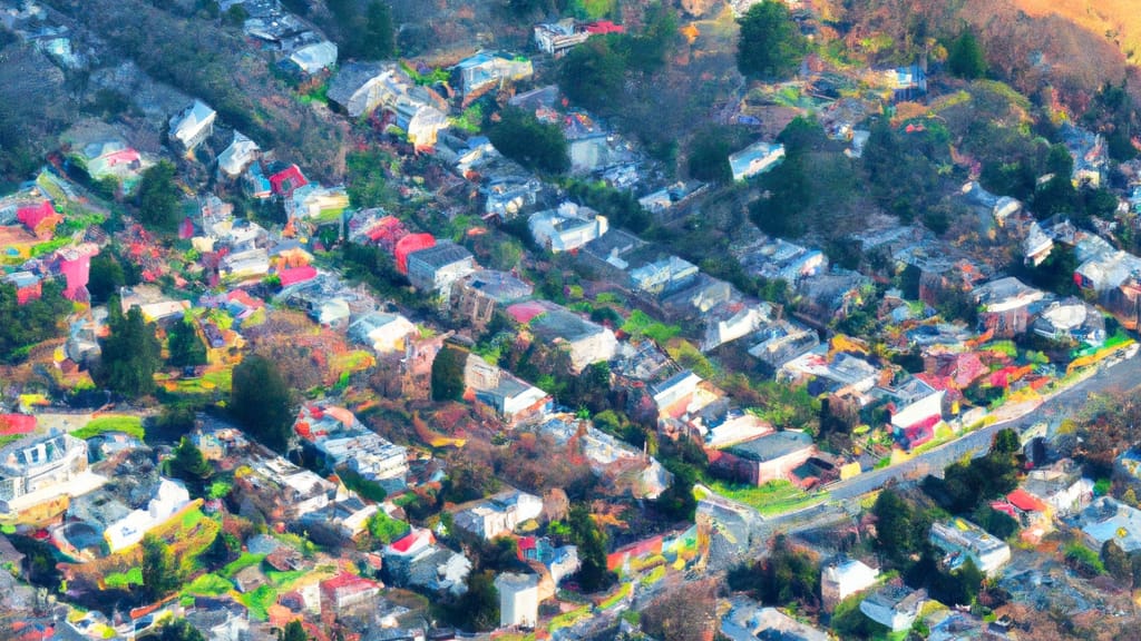 Williamstown, New Jersey painted from the sky