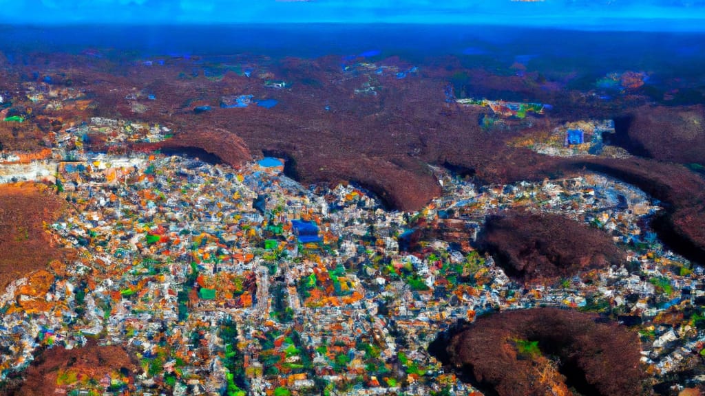 Willingboro, New Jersey painted from the sky